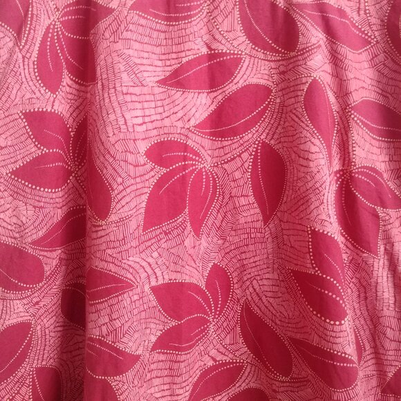 100% cotton H&M pale red leaf pattern skirt size 10 - Picture 5 of 12